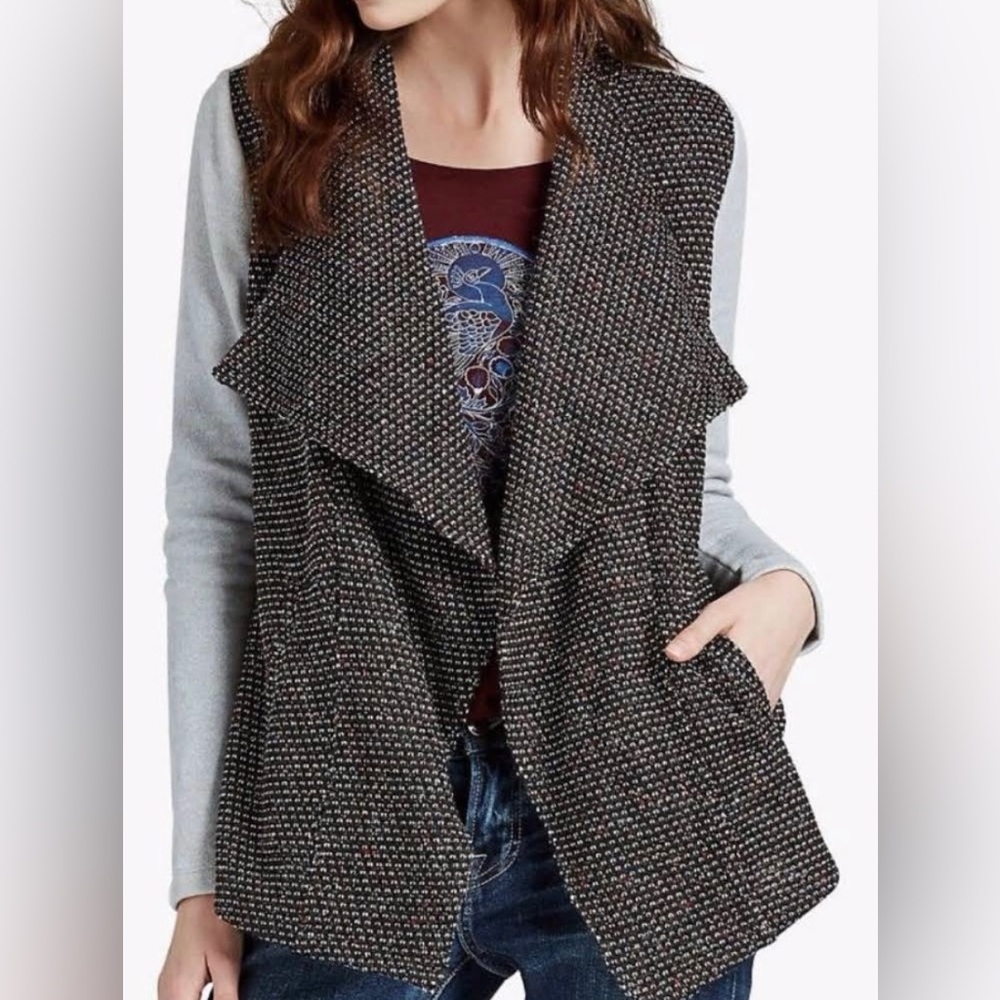 Lucky Brand 🍀 Open Face Knit Cardigan Sweater